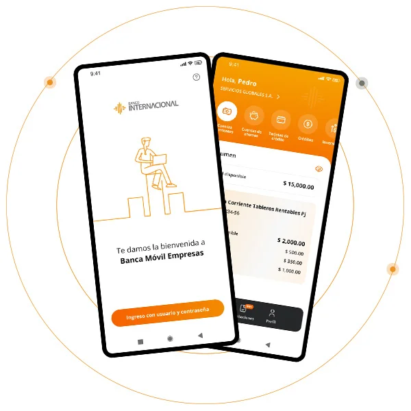 pantallas Banca Movil Empresas Banco Internacional