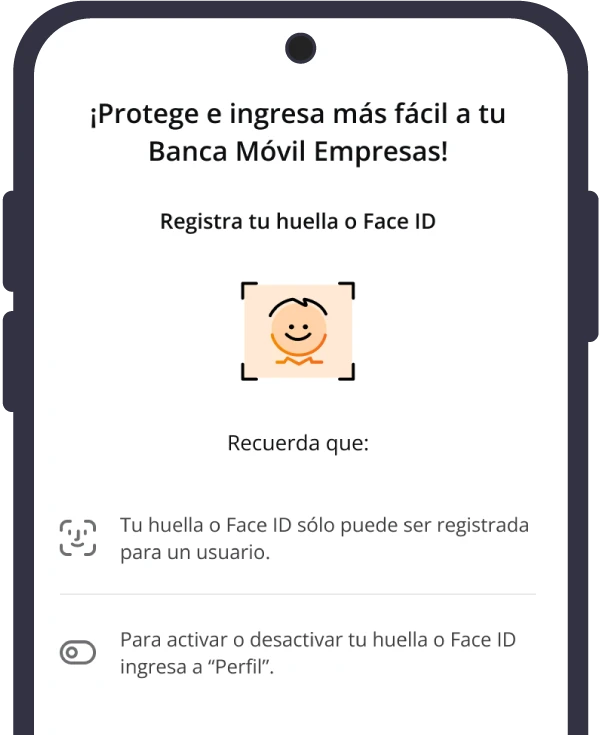 resgistrar id en banca movil empresas